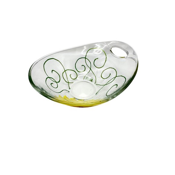 Nella Sunflower Hand Painted Glass Bowls Nesting Set of 2 Sloped Small Candy - Picture 13 of 16
